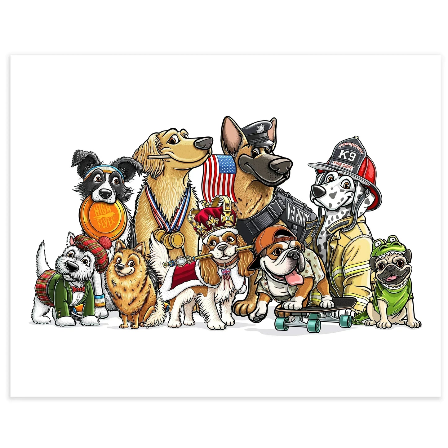 "CaNINE II" Dog Limited Edition Print - Nick Fasnacht Illustration & Design