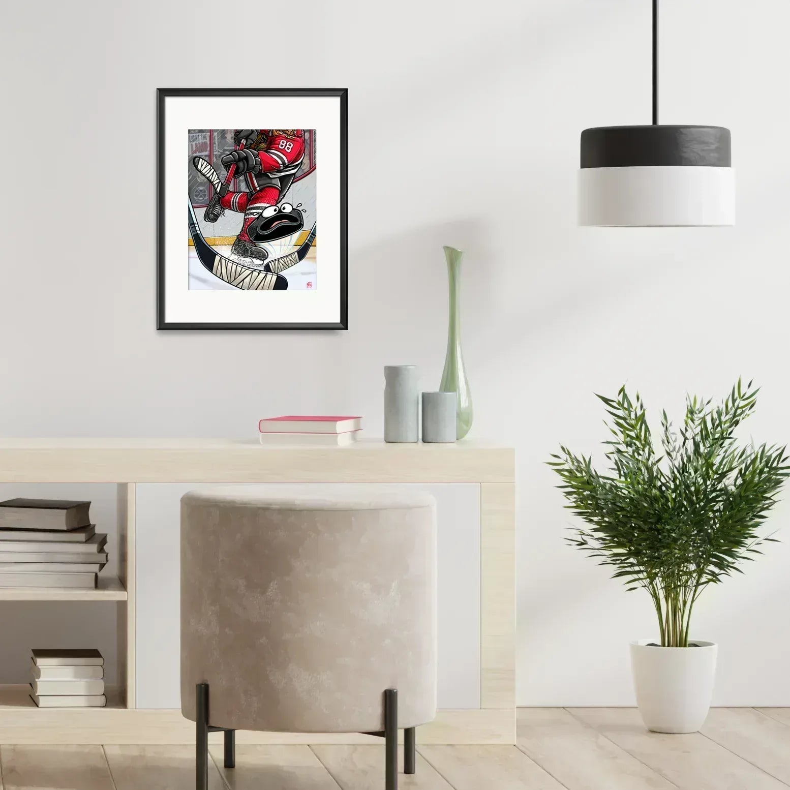 "Blackhawks" Hockey Limited Edition Print - Nick Fasnacht Illustration & Design