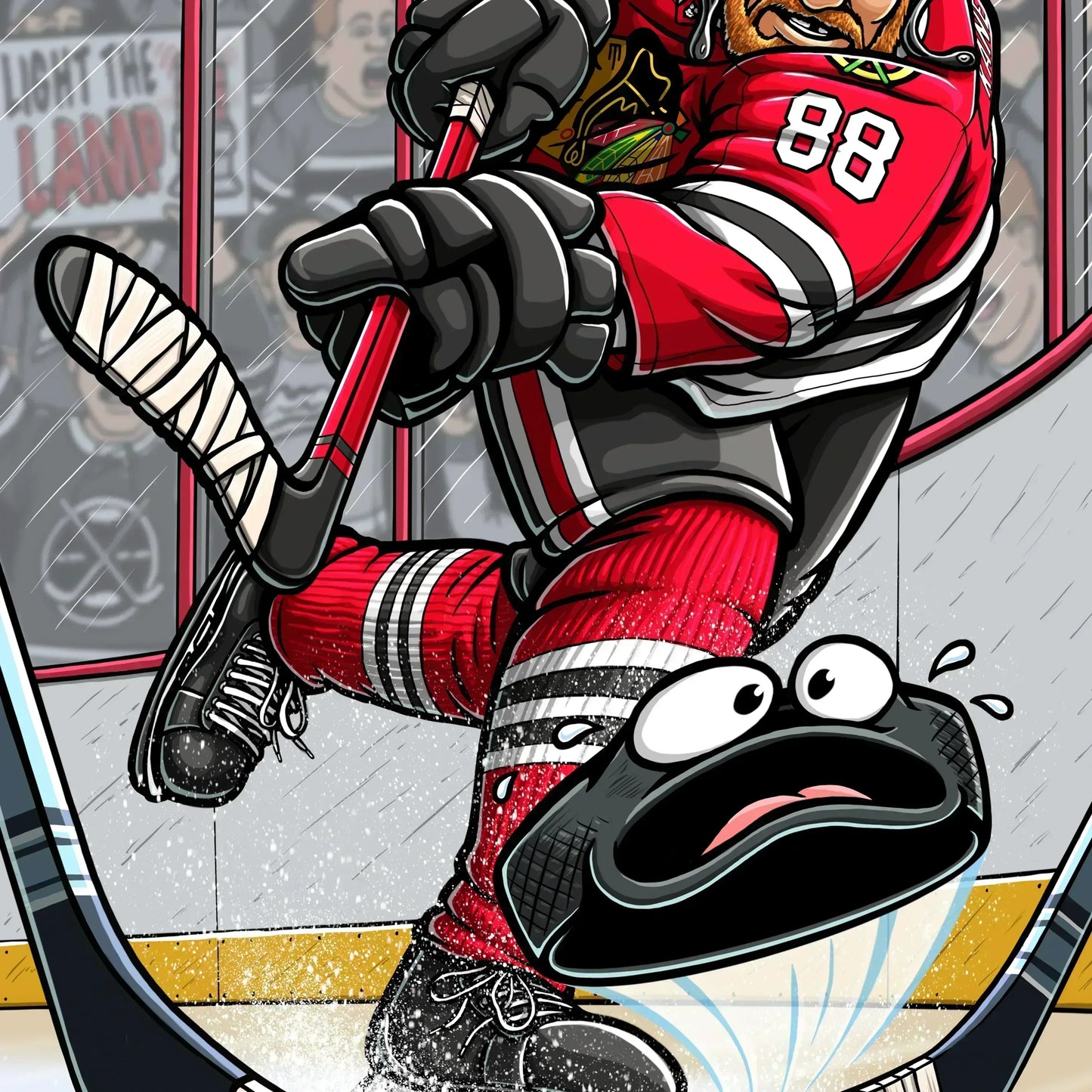 "Blackhawks" Hockey Limited Edition Print - Nick Fasnacht Illustration & Design