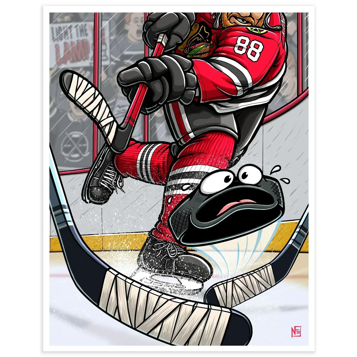 "Blackhawks" Hockey Limited Edition Print - Nick Fasnacht Illustration & Design