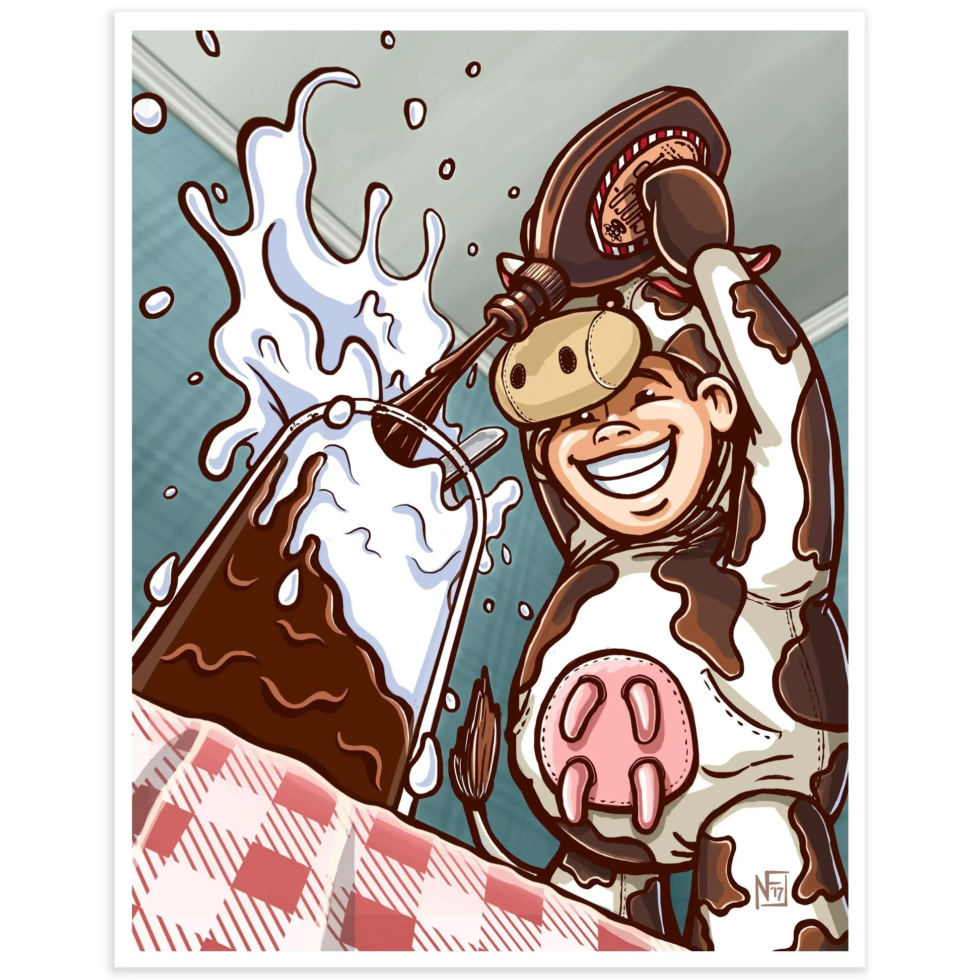 "Chocolate Milk" Limited Edition Print - Nick Fasnacht Illustration & Design