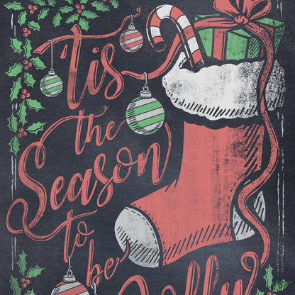 "Tis the Season" Christmas Chalkboard Print - Nick Fasnacht Illustration & Design