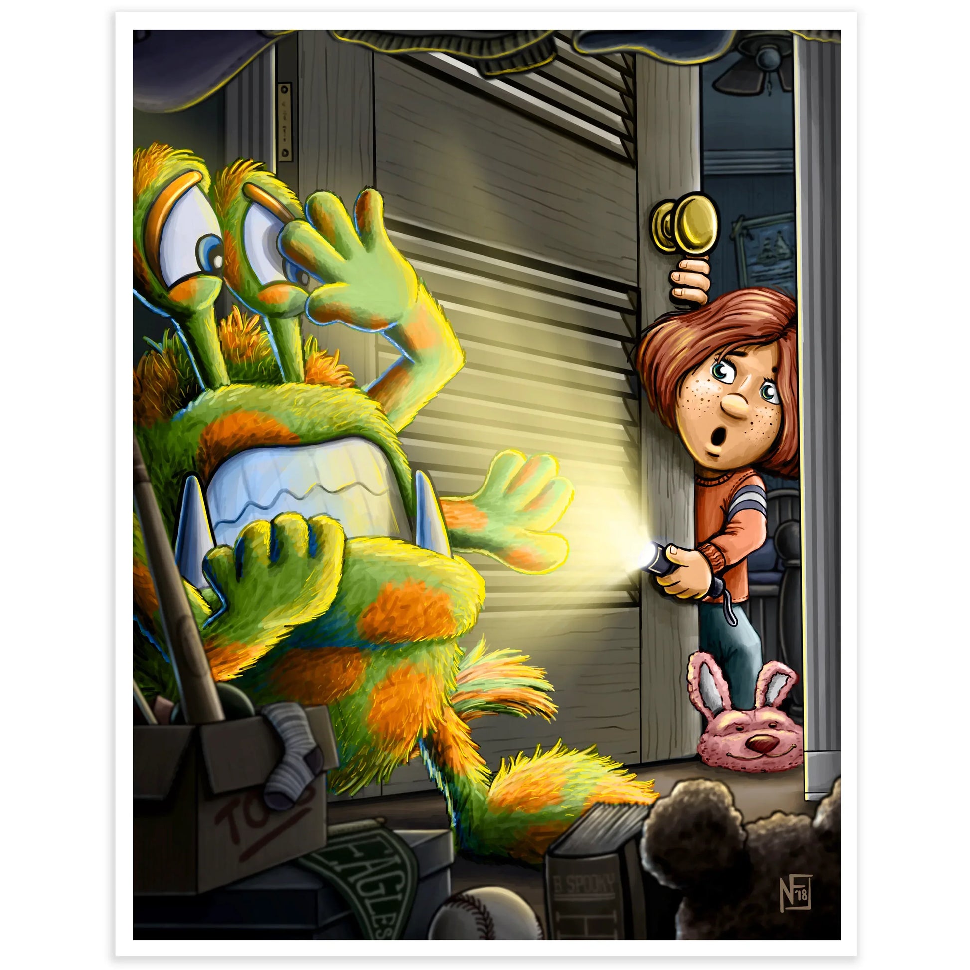 "Closet Monster" Limited Edition Print - Nick Fasnacht Illustration & Design