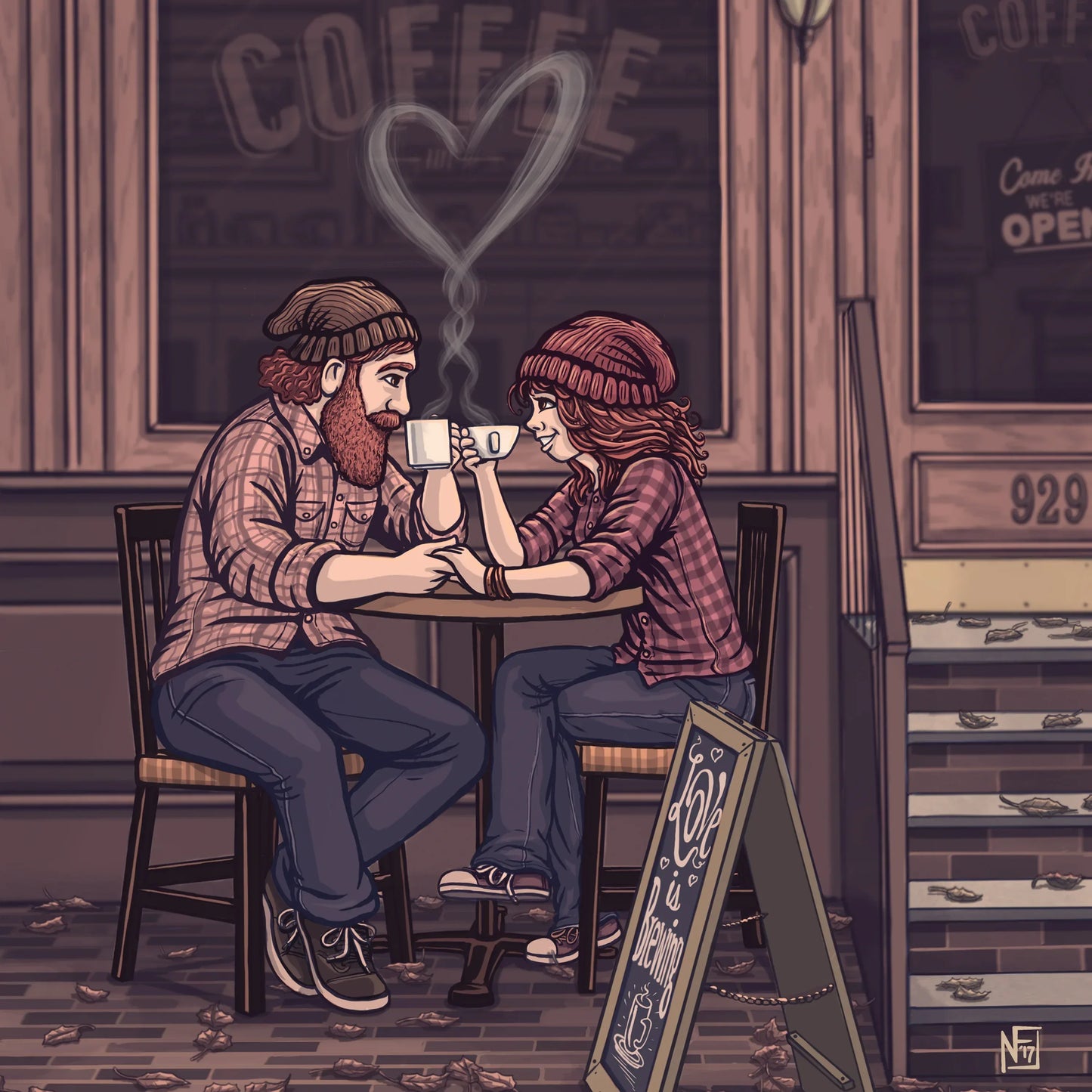 "Coffee Love" Limited Edition Print - Nick Fasnacht Illustration & Design