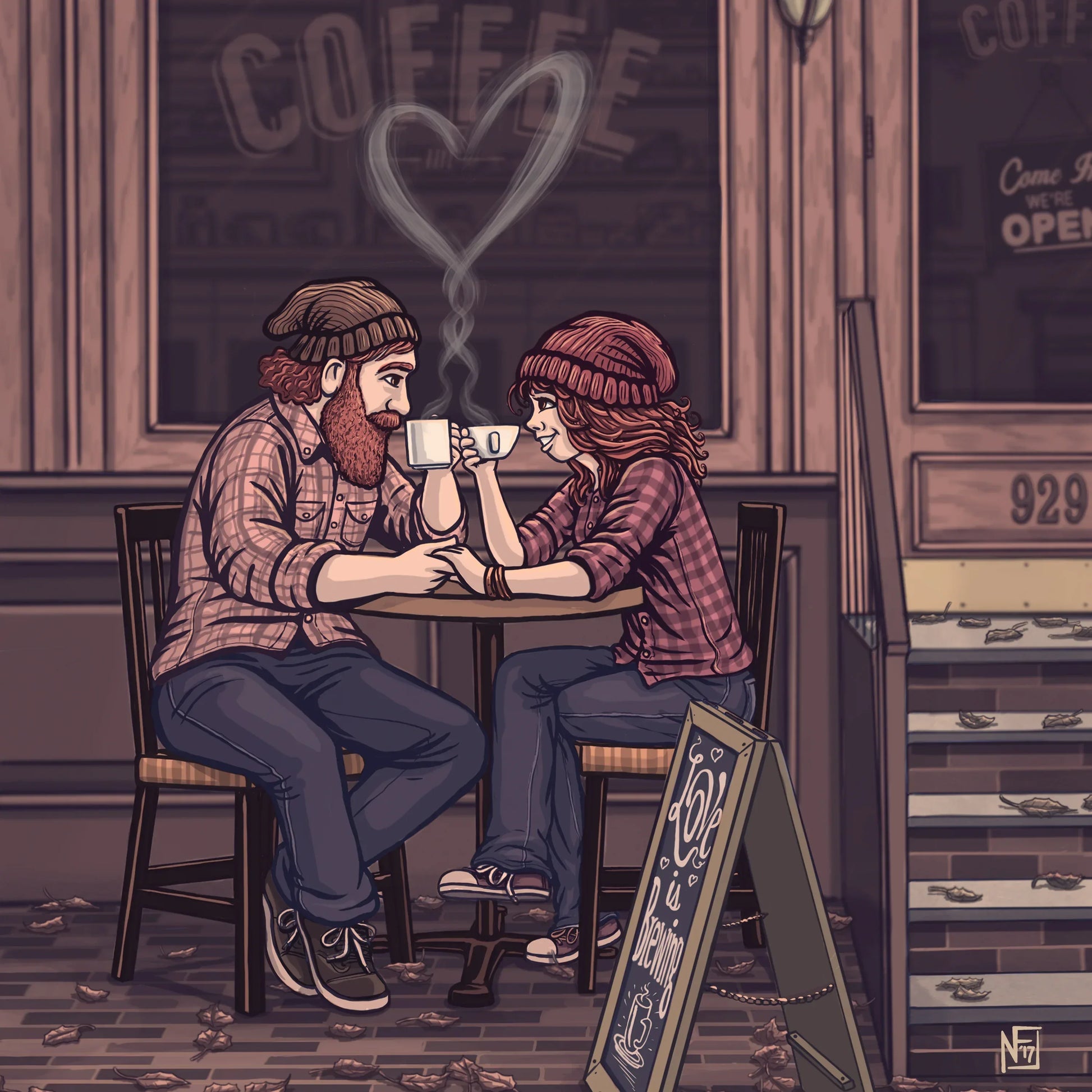 "Coffee Love" Limited Edition Print - Nick Fasnacht Illustration & Design