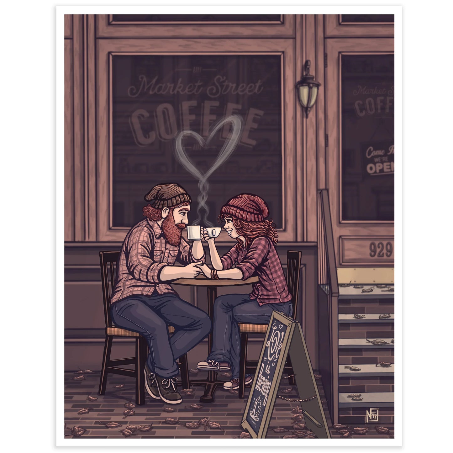 "Coffee Love" Limited Edition Print - Nick Fasnacht Illustration & Design