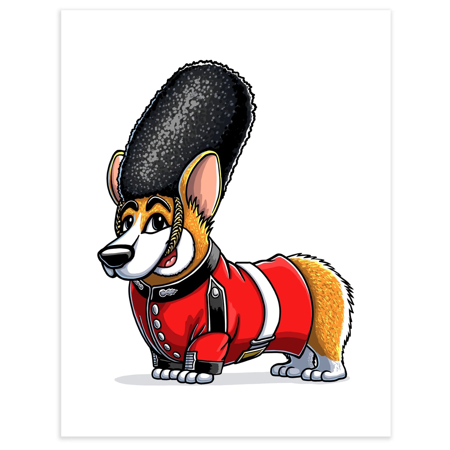 "The Queen's Corgi" Corgi Limited Edition Print - Nick Fasnacht Illustration & Design