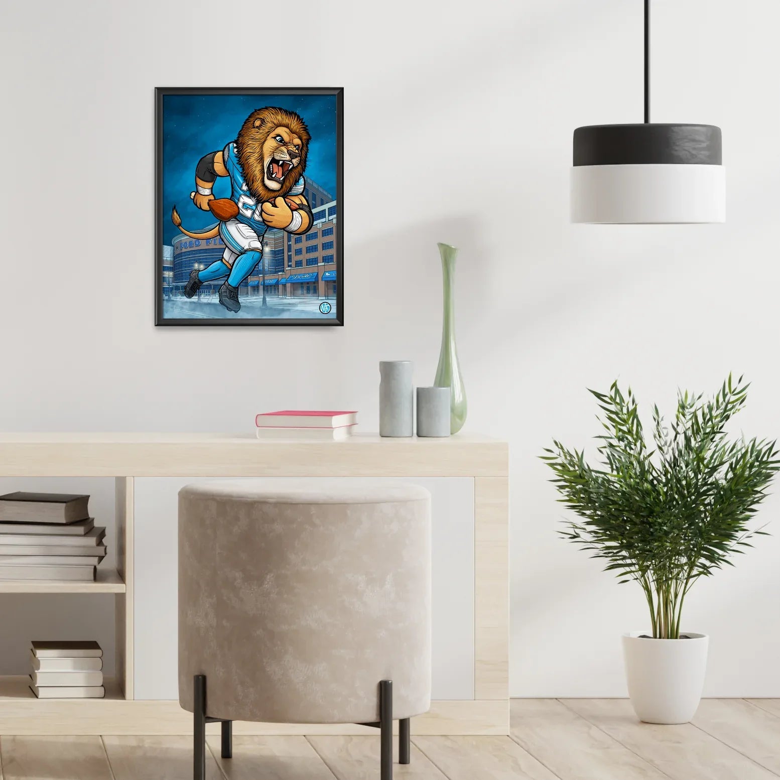 "The Pride" Detroit Football Print - Nick Fasnacht Illustration & Design