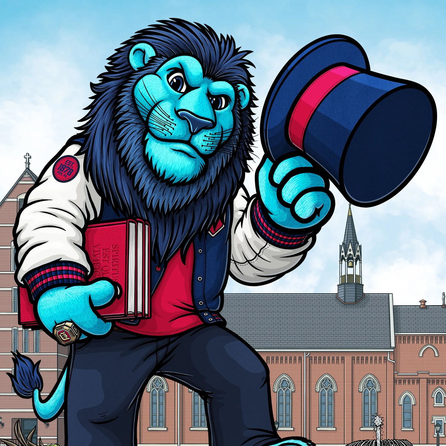 "The Bluff" Duquesne University Limited Edition Print - Nick Fasnacht Illustration & Design