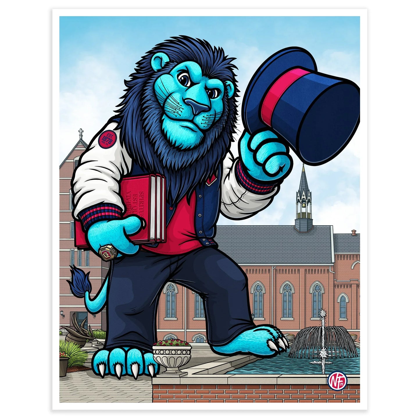 "The Bluff" Duquesne University Limited Edition Print - Nick Fasnacht Illustration & Design