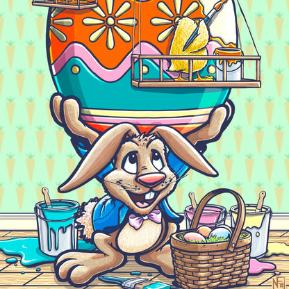"Easter Egg Painters" Holiday Print - Nick Fasnacht Illustration & Design