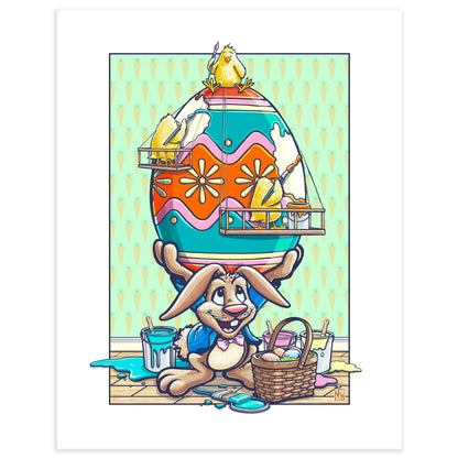 "Easter Egg Painters" Holiday Print - Nick Fasnacht Illustration & Design