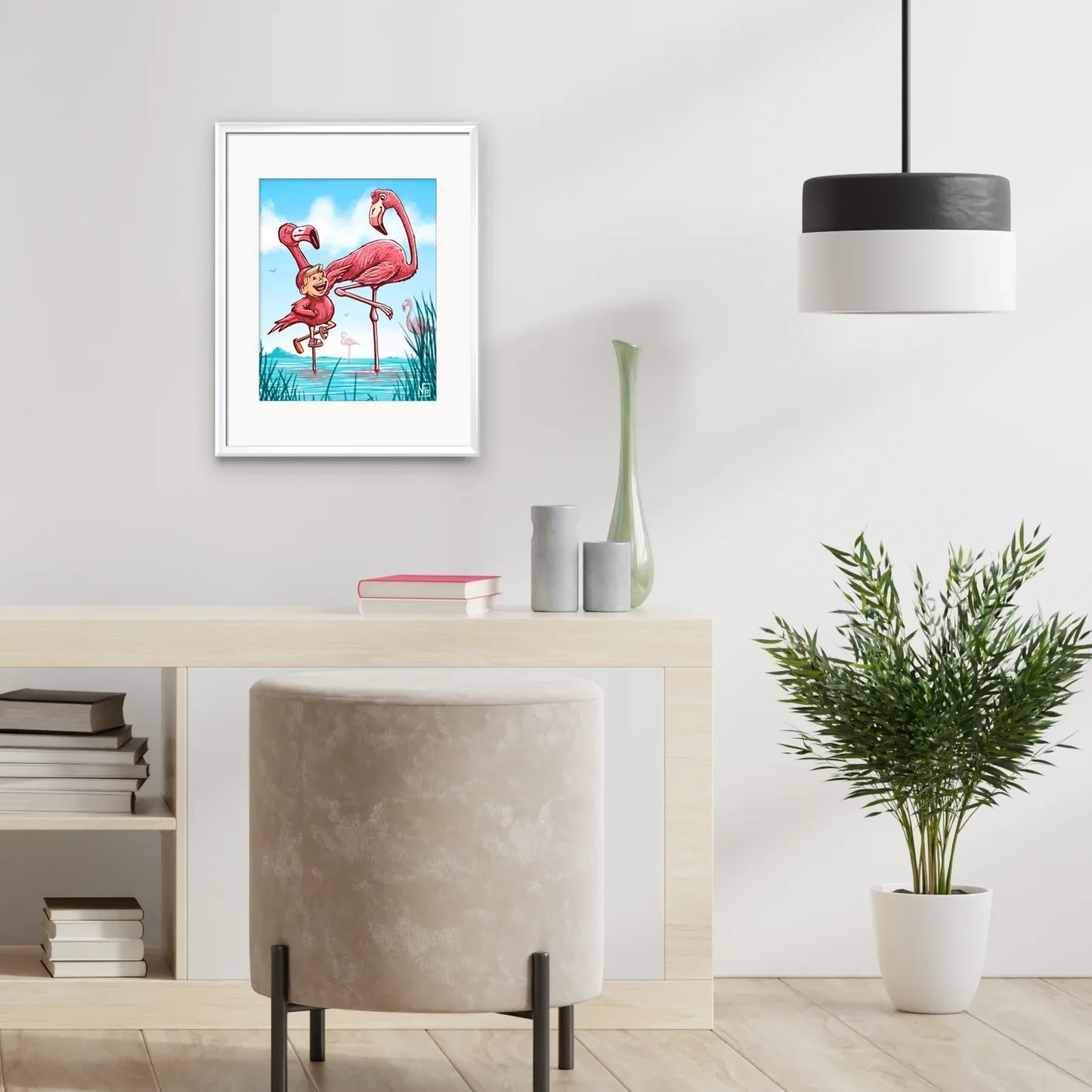 "Flamingo Imposter" Limited Edition Print - Nick Fasnacht Illustration & Design
