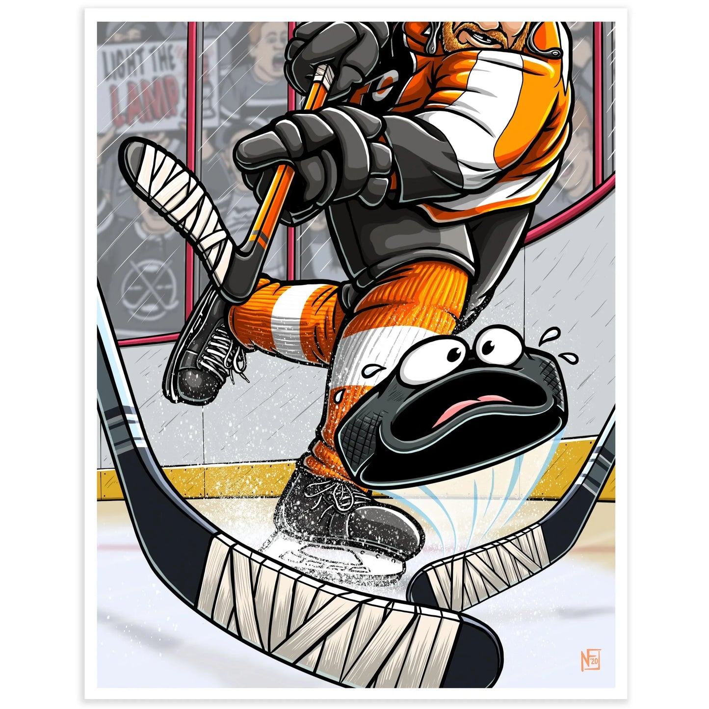 "Flyered Up" Philadelphia Hockey Print - Nick Fasnacht Illustration & Design