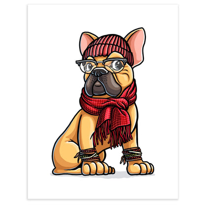 "Frenchie" French Bulldog Limited Edition Print - Nick Fasnacht Illustration & Design