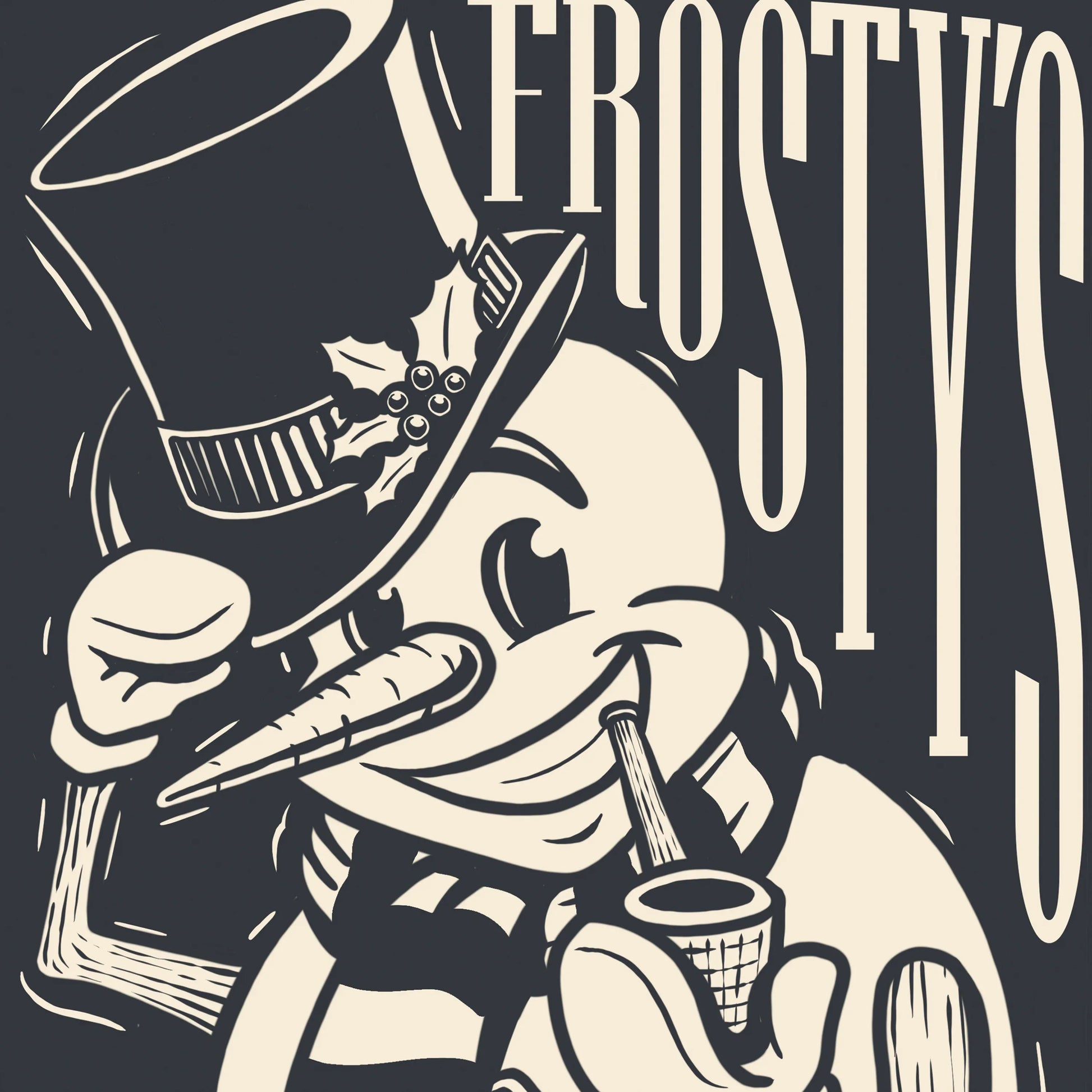 "Frosty's Magical Tophats, Inc." Christmas Print - Nick Fasnacht Illustration & Design