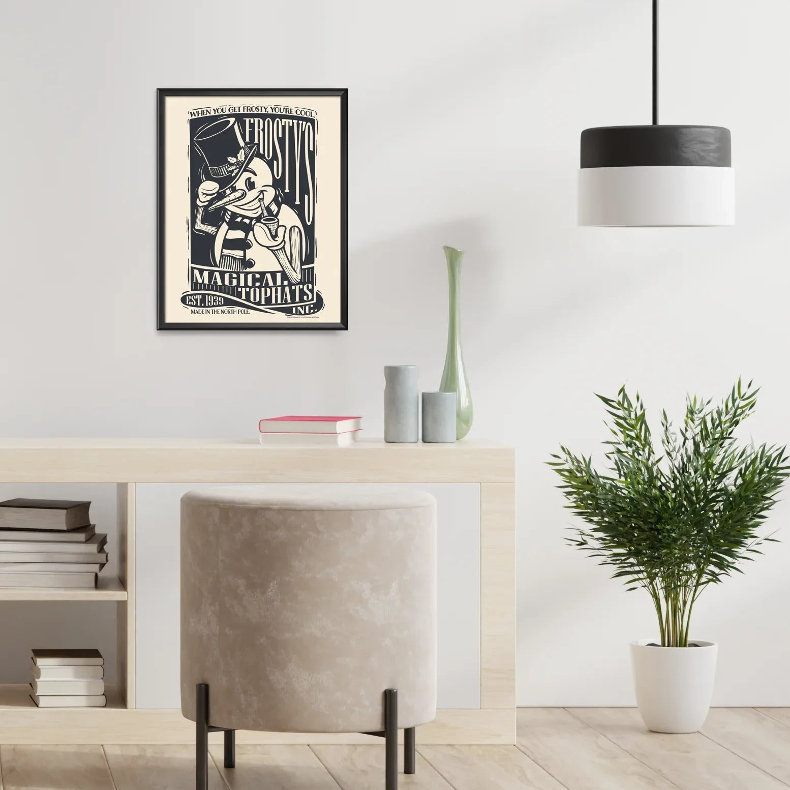 "Frosty's Magical Tophats, Inc." Christmas Print - Nick Fasnacht Illustration & Design