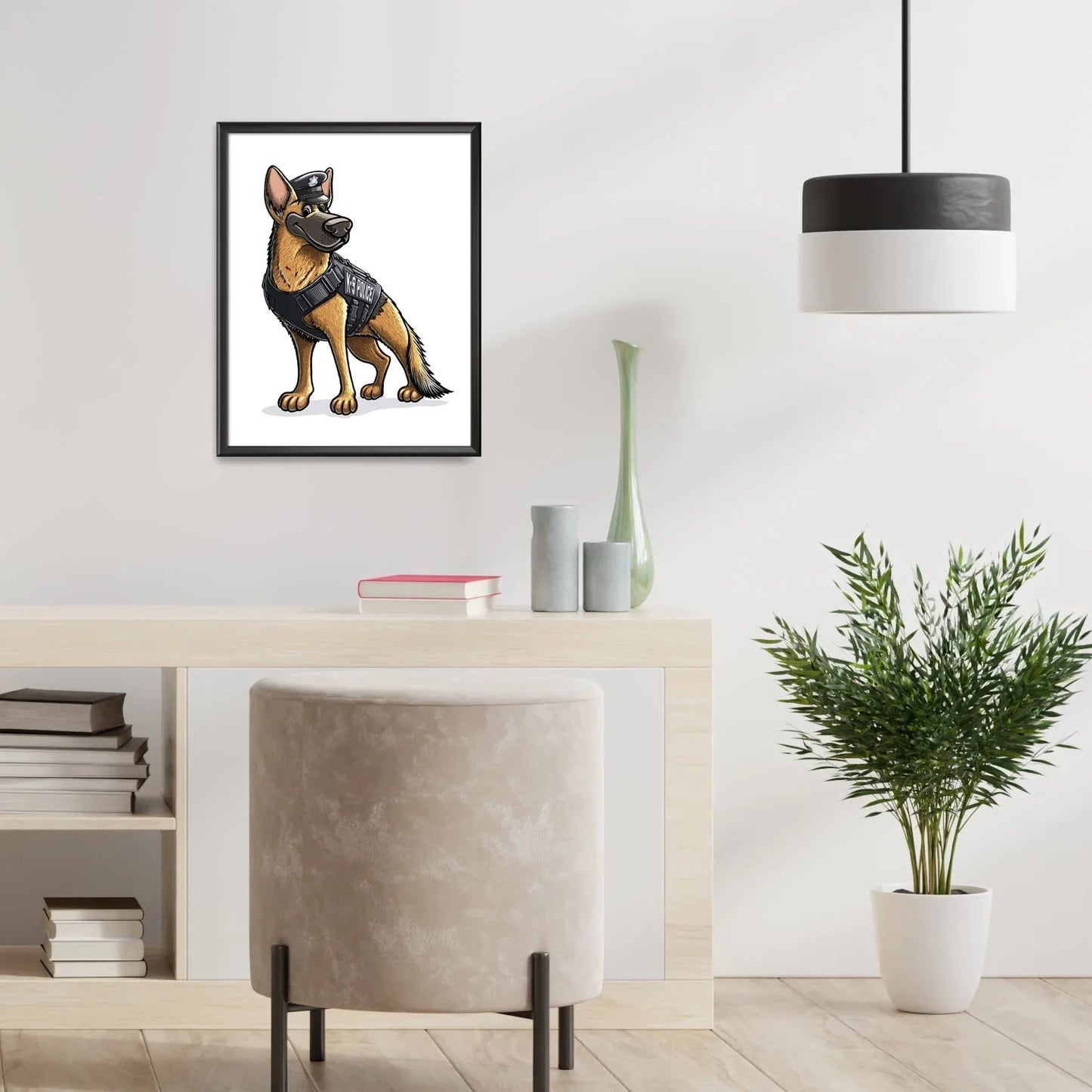 "K-9" German Shepherd Limited Edition Print - Nick Fasnacht Illustration & Design