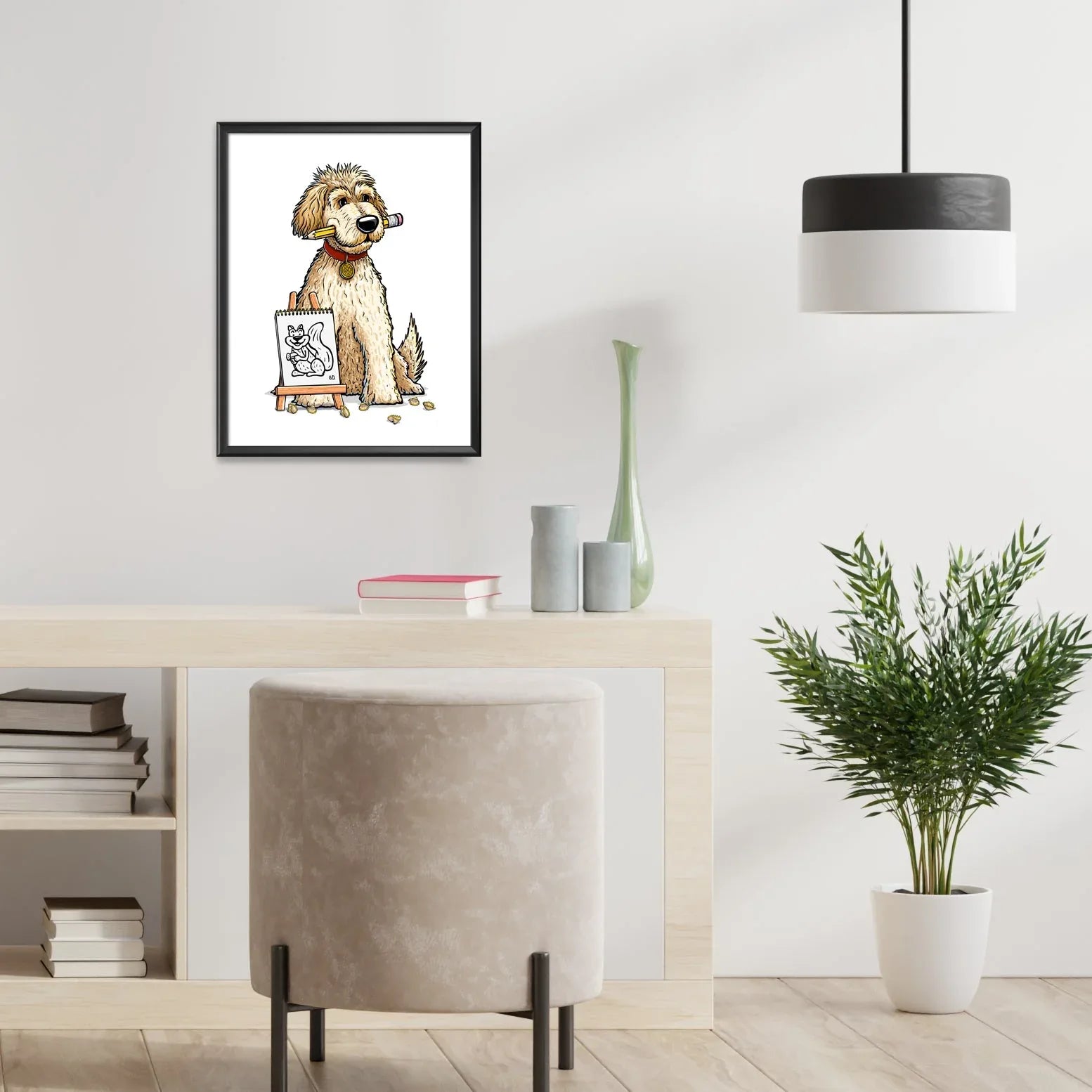 "Golden Doodler" Golden Doodle Limited Edition Print - Nick Fasnacht Illustration & Design