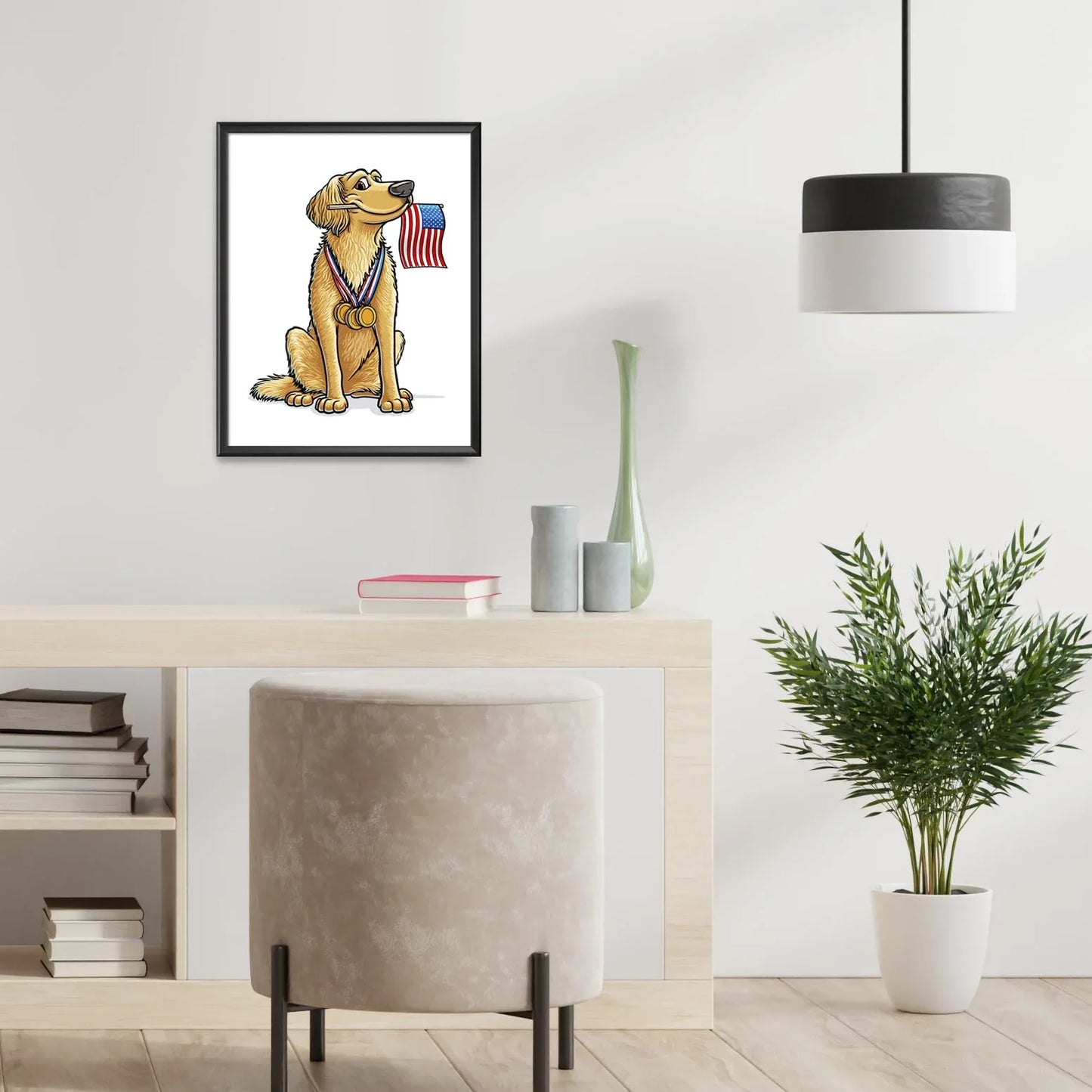 "Golden" Golden Retriever Limited Edition Print - Nick Fasnacht Illustration & Design