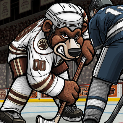 "Fight for the Cup" Hershey Bears Limited Edition Print - Nick Fasnacht Illustration & Design