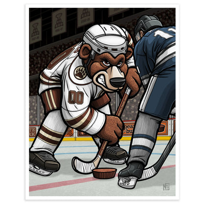 "Fight for the Cup" Hershey Bears Limited Edition Print - Nick Fasnacht Illustration & Design