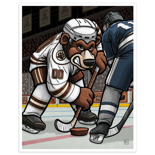 "Fight for the Cup" Hershey Bears Limited Edition Print - Nick Fasnacht Illustration & Design