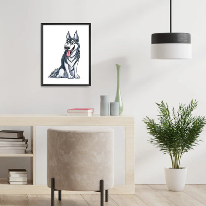 "Husky" Siberian Husky Limited Edition Print - Nick Fasnacht Illustration & Design