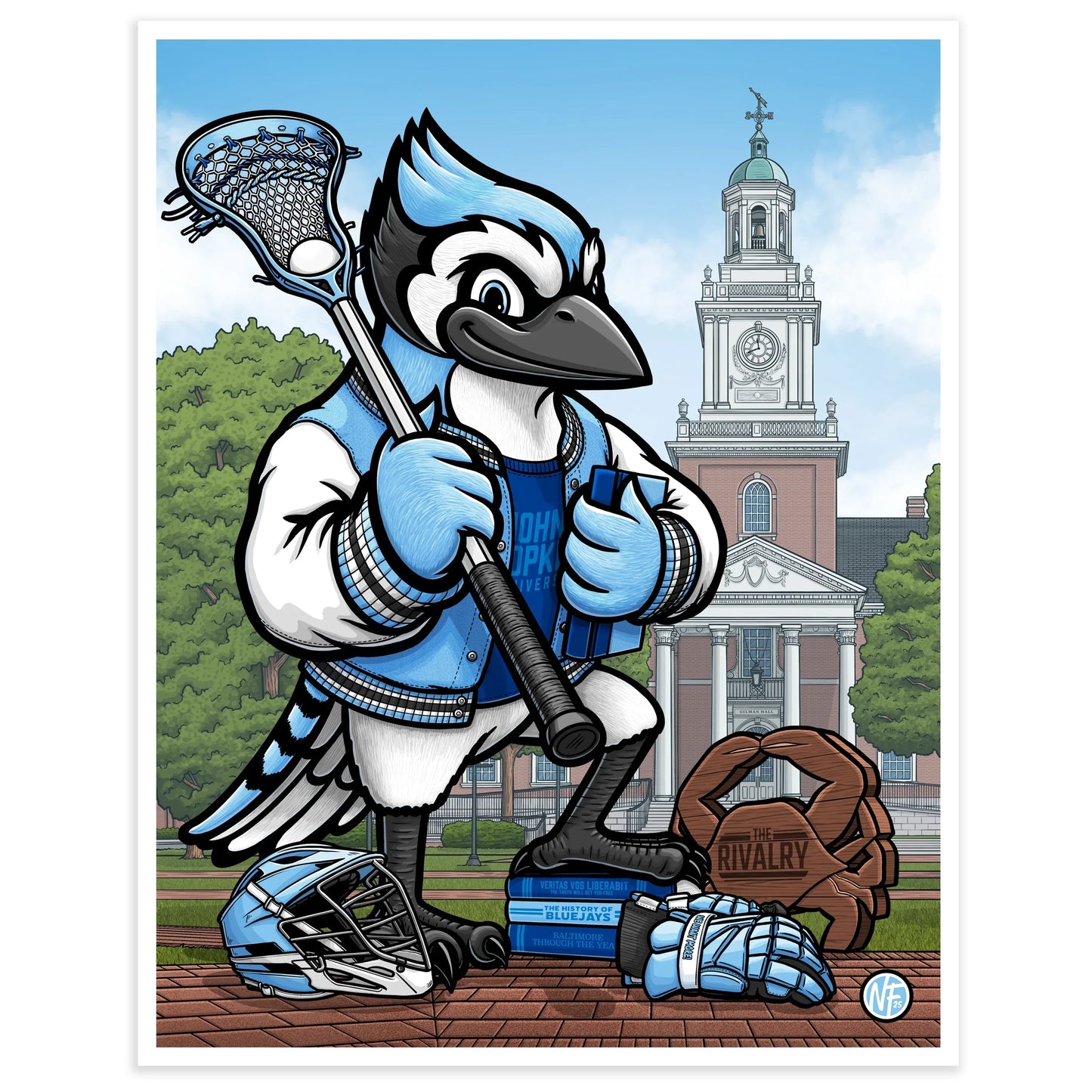 "We Want More!" Johns Hopkins University Limited Edition Print - Nick Fasnacht Illustration & Design