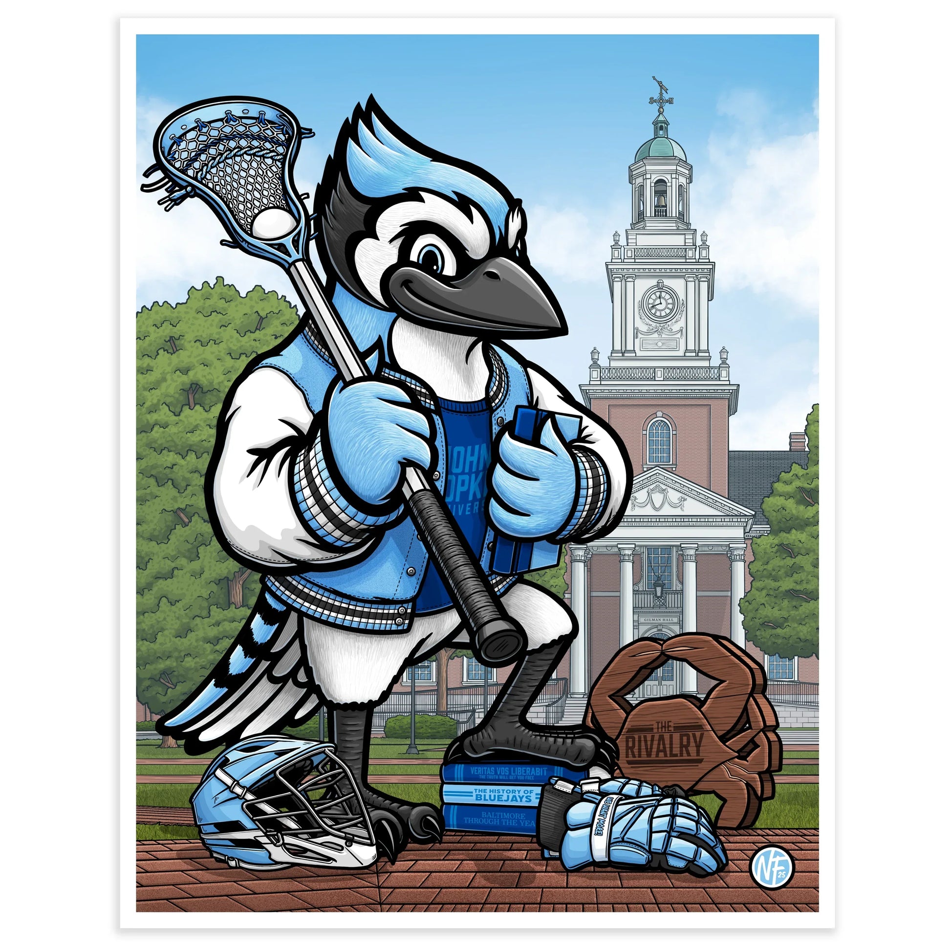 "We Want More!" Johns Hopkins University Limited Edition Print - Nick Fasnacht Illustration & Design
