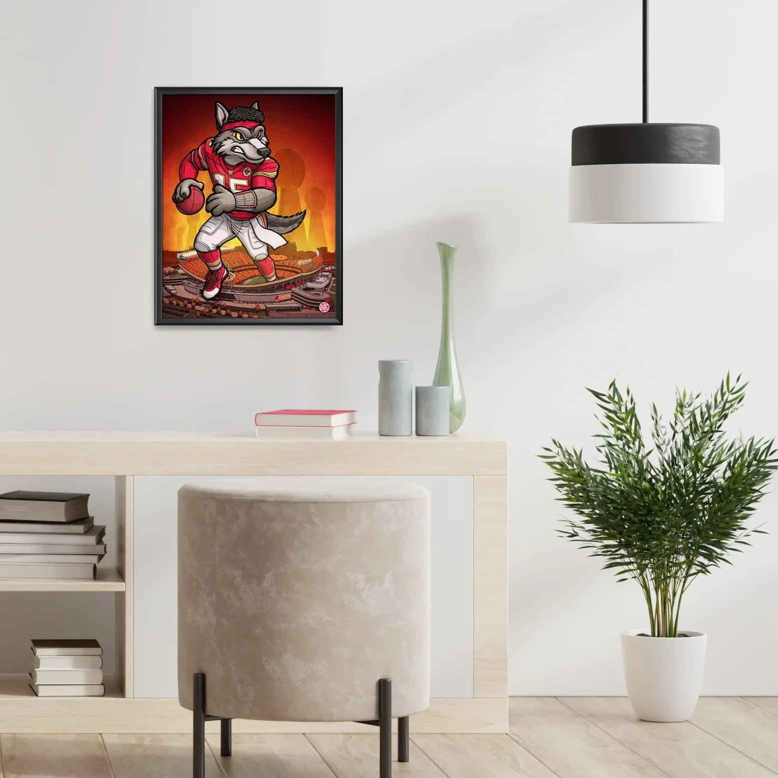 "The Kingdom" Kansas City Football Print - Nick Fasnacht Illustration & Design