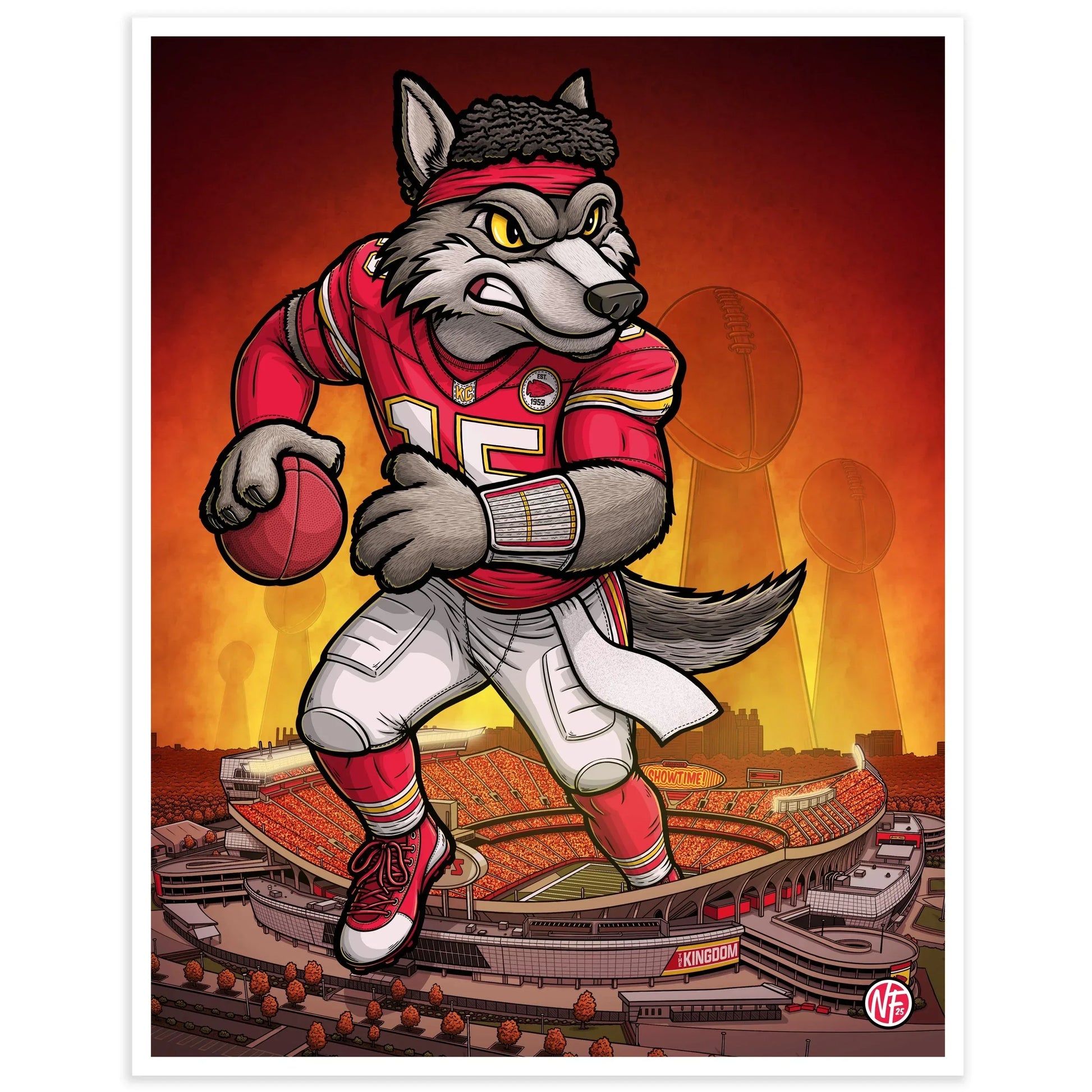 "The Kingdom" Kansas City Football Print - Nick Fasnacht Illustration & Design