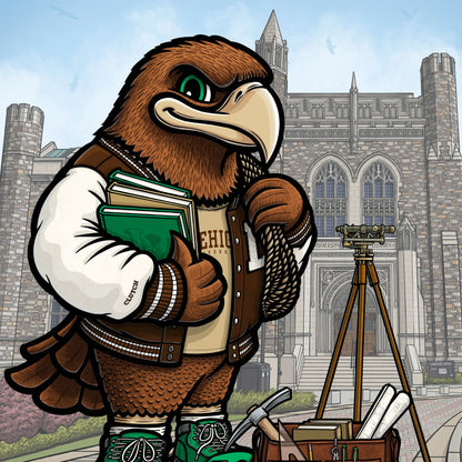 "The Brown and White" Lehigh University Limited Edition Print - Nick Fasnacht Illustration & Design