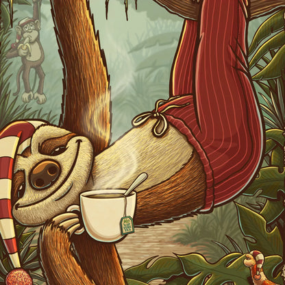 "Nap Time" Sloth Limited Edition Print - Nick Fasnacht Illustration & Design