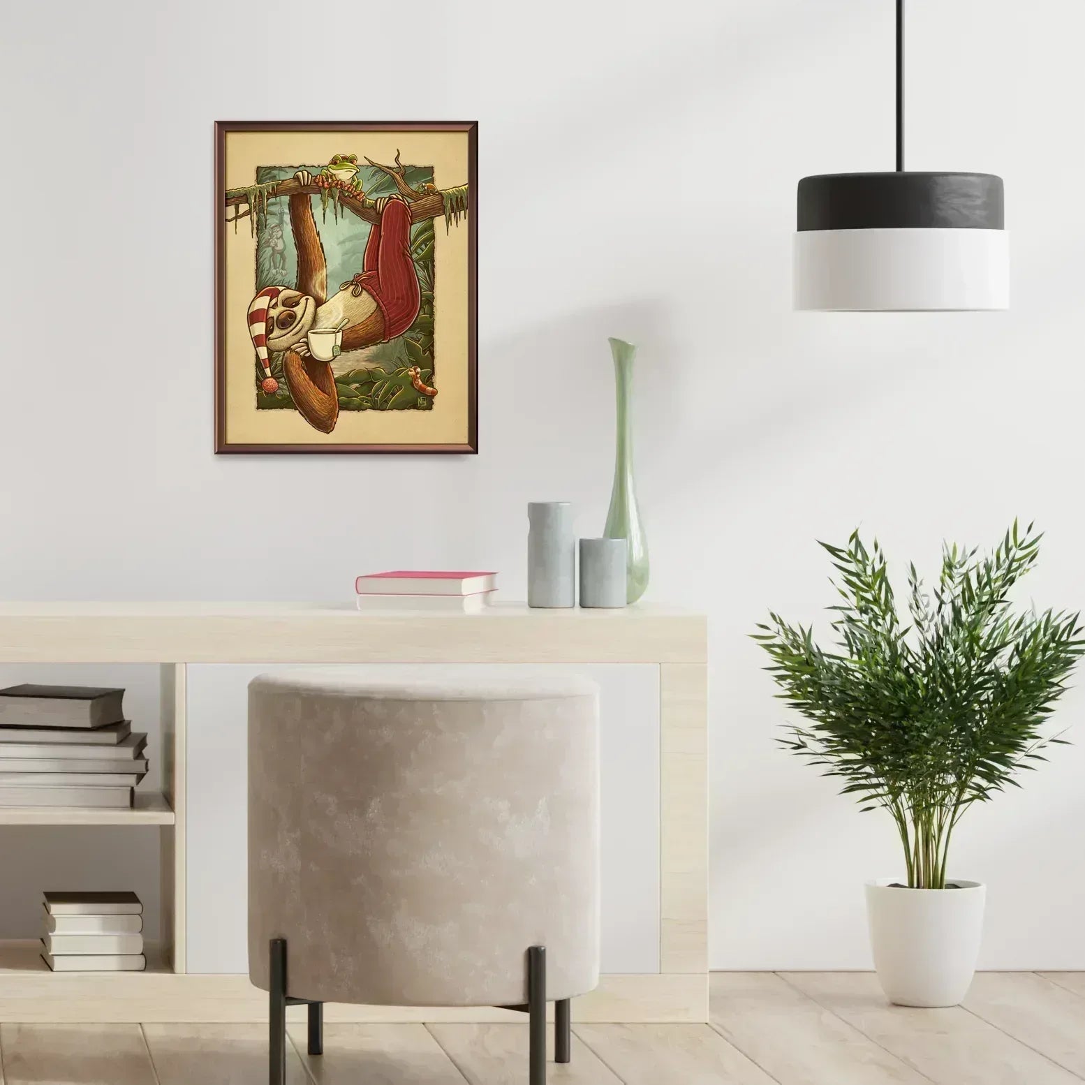 "Nap Time" Sloth Limited Edition Print - Nick Fasnacht Illustration & Design