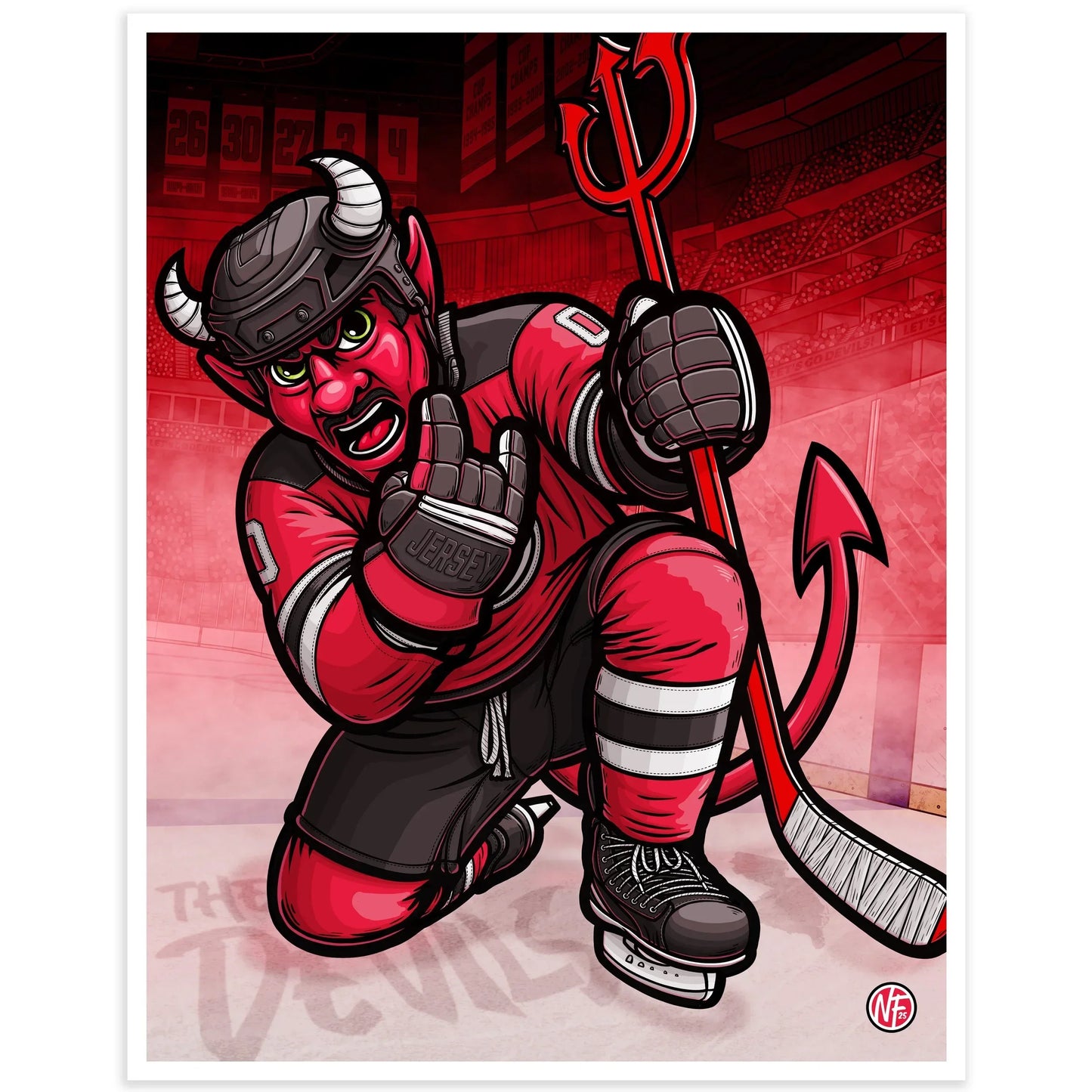 "The Legend" New Jersey Hockey Print - Nick Fasnacht Illustration & Design