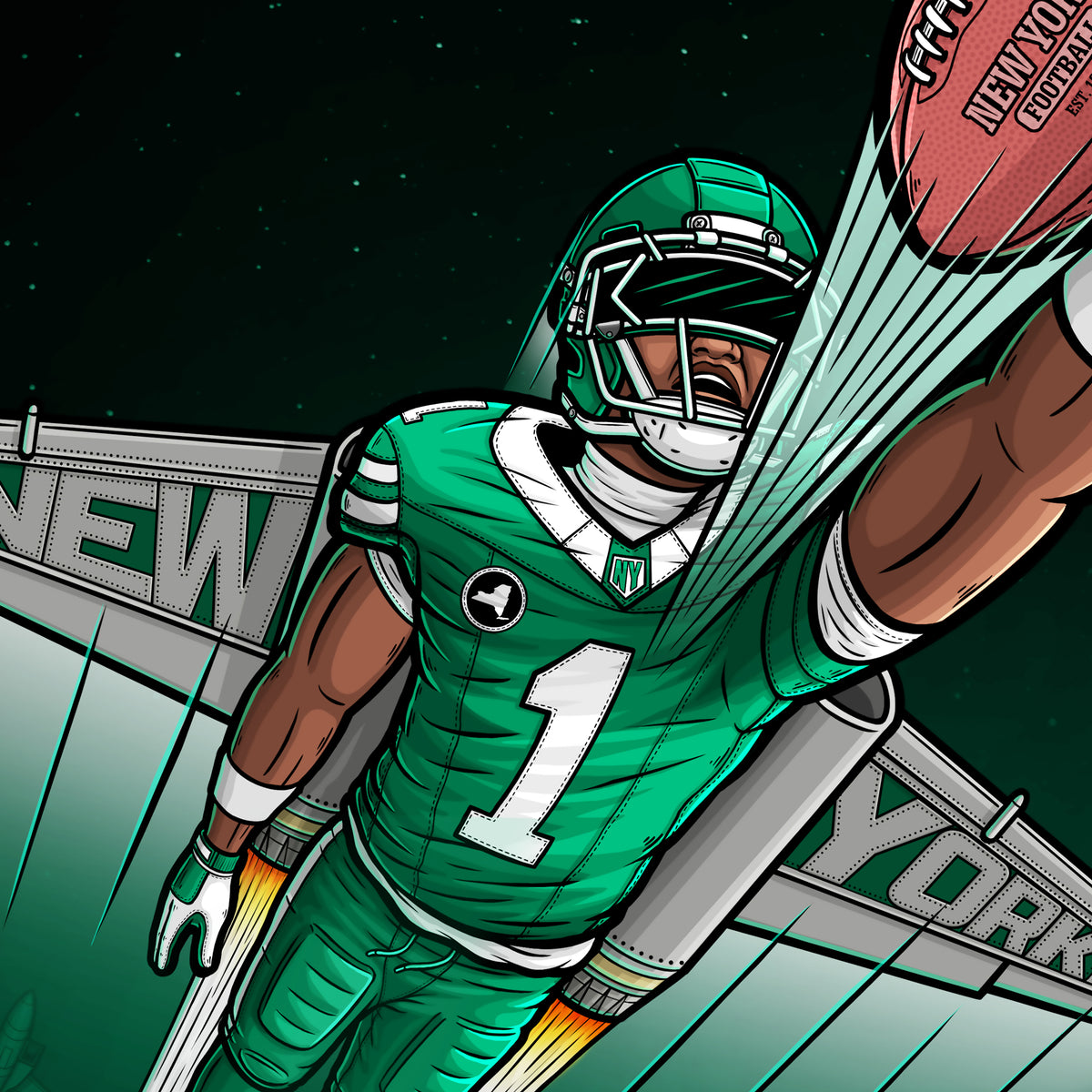 "Liftoff!" New York Football Print
