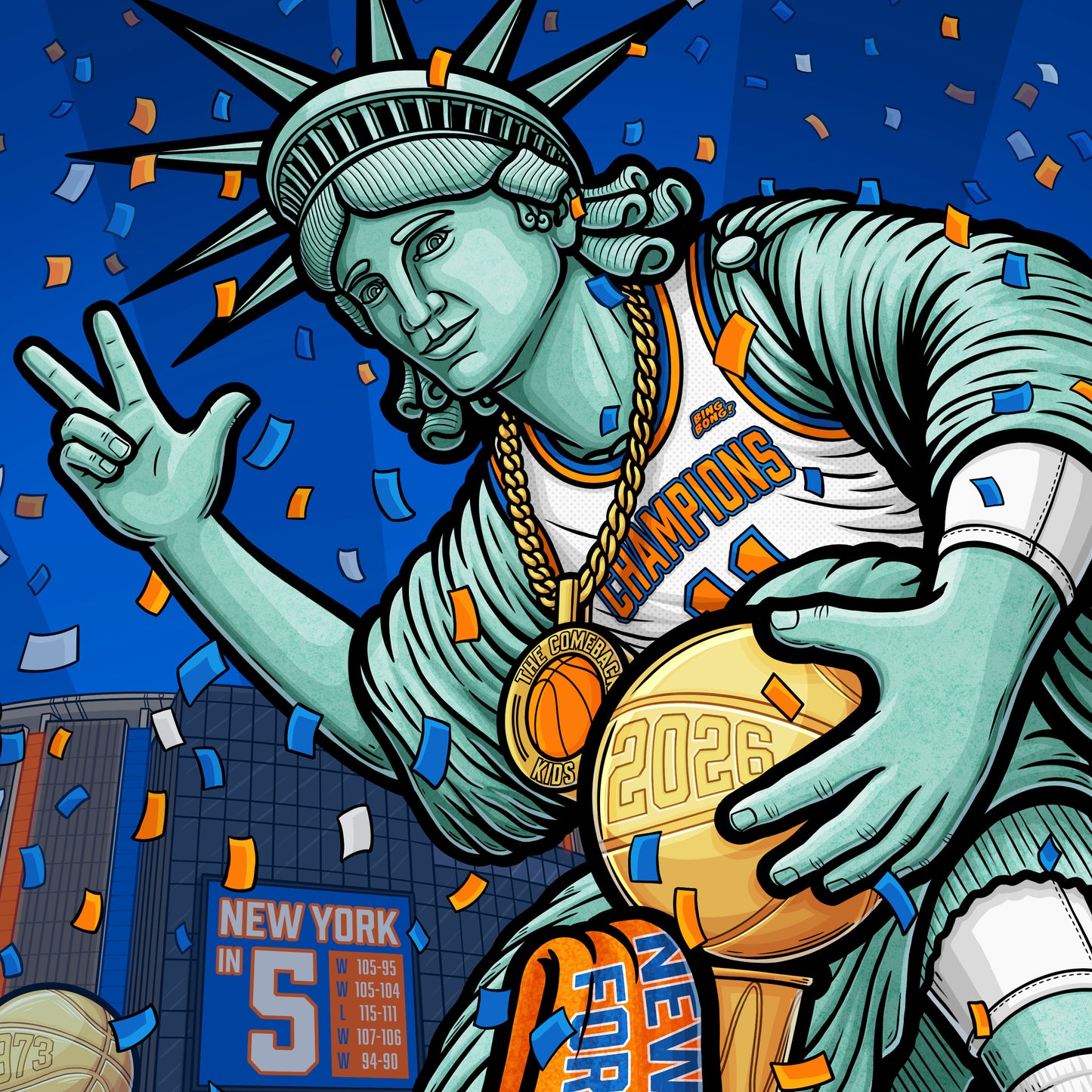 "New York Forever!" New York Basketball Limited Edition Print