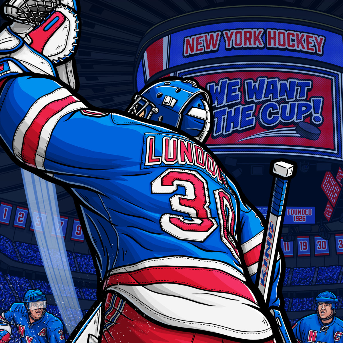 "We Want The Cup!" New York Hockey Print