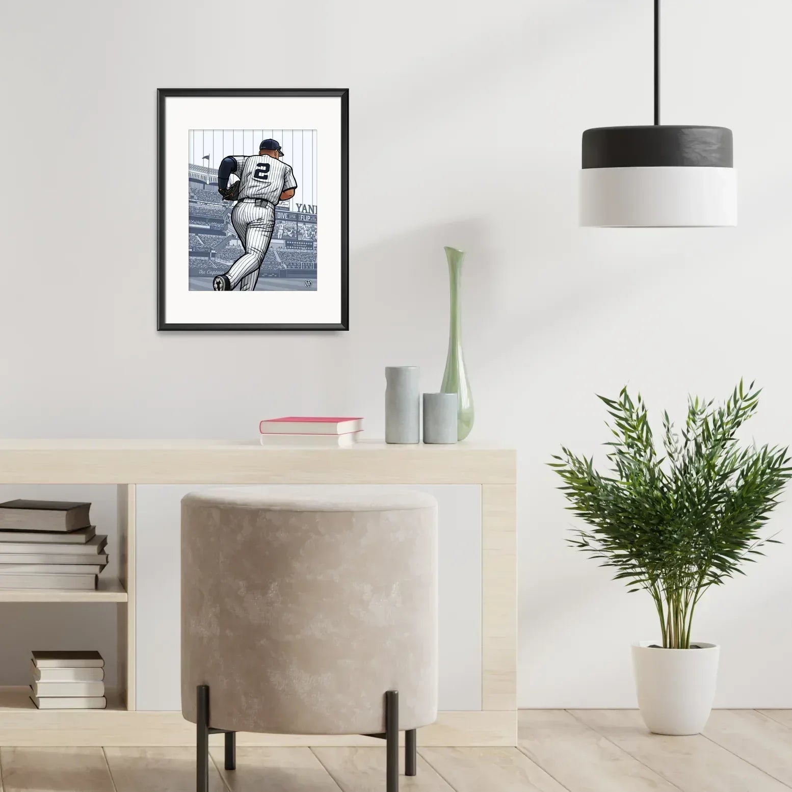 "The Captain" New York Yankees Baseball Limited Edition Print - Nick Fasnacht Illustration & Design