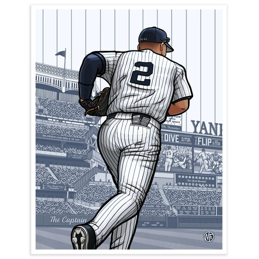 "The Captain" New York Yankees Baseball Limited Edition Print - Nick Fasnacht Illustration & Design