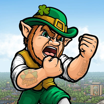 "Go Irish!" University of Notre Dame Limited Edition Print - Nick Fasnacht Illustration & Design