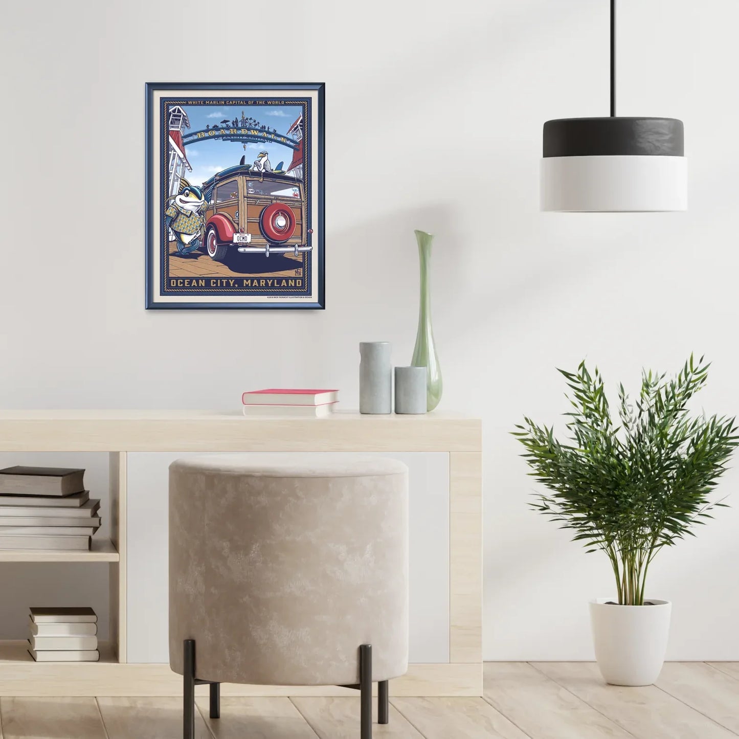 "OCMD" Ocean City, MD Limited Edition Print - Nick Fasnacht Illustration & Design