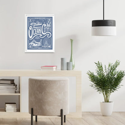 Ocean City, Maryland Vintage Poster Limited Edition Print - Nick Fasnacht Illustration & Design