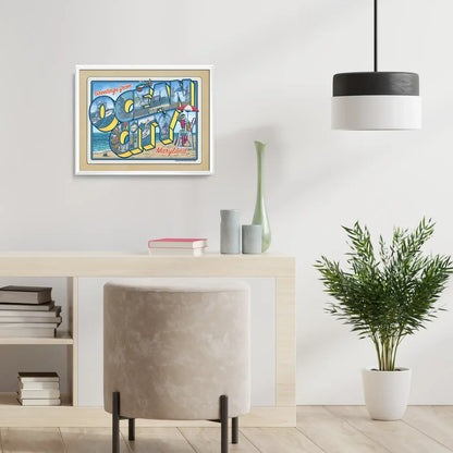 Ocean City, Maryland Vintage Postcard Limited Edition Print - Nick Fasnacht Illustration & Design