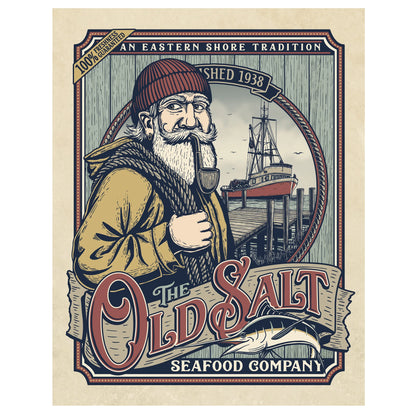 "The Old Salt Seafood Company" Limited Edition Print - Nick Fasnacht Illustration & Design