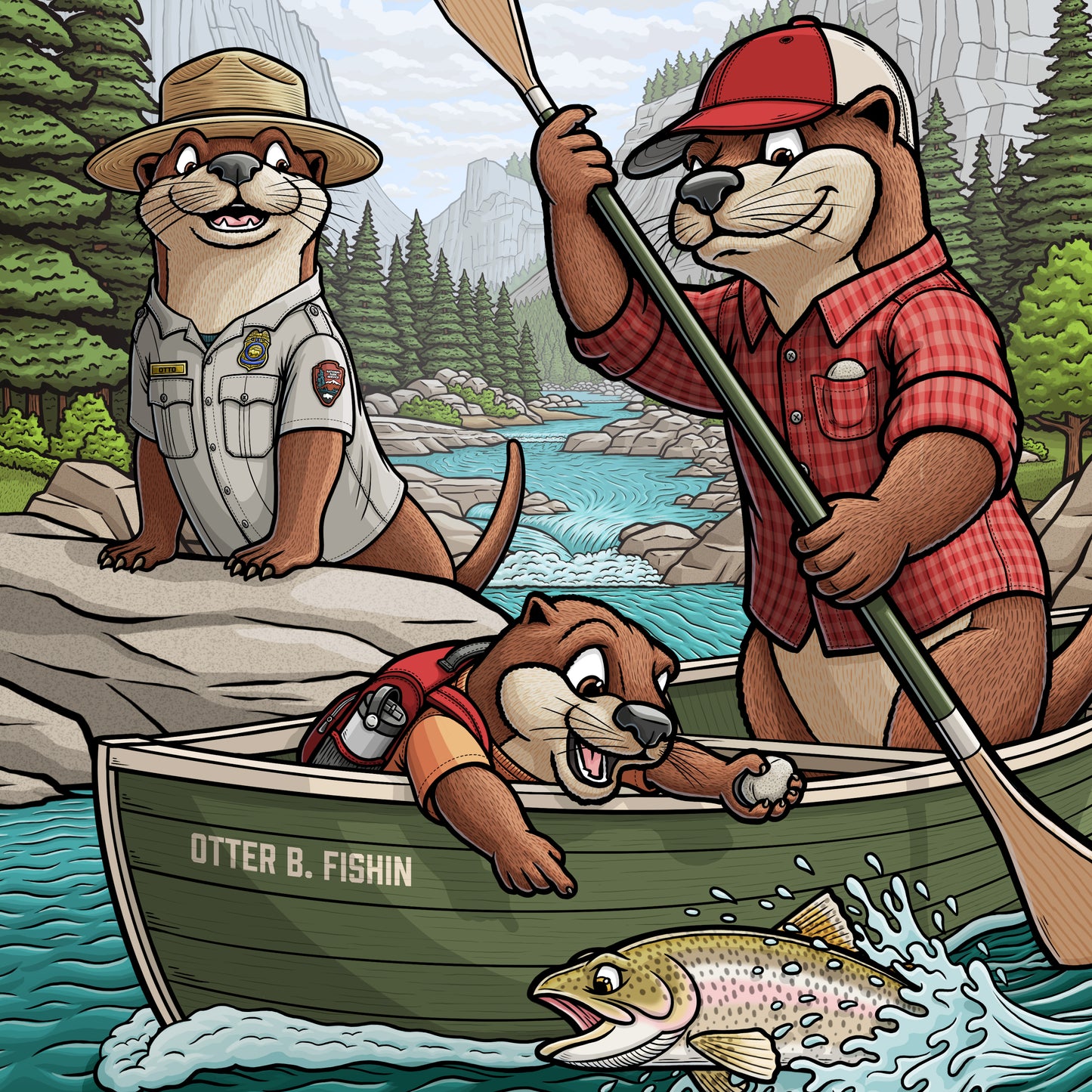 "Otter B. Fishin" Limited Edition Print