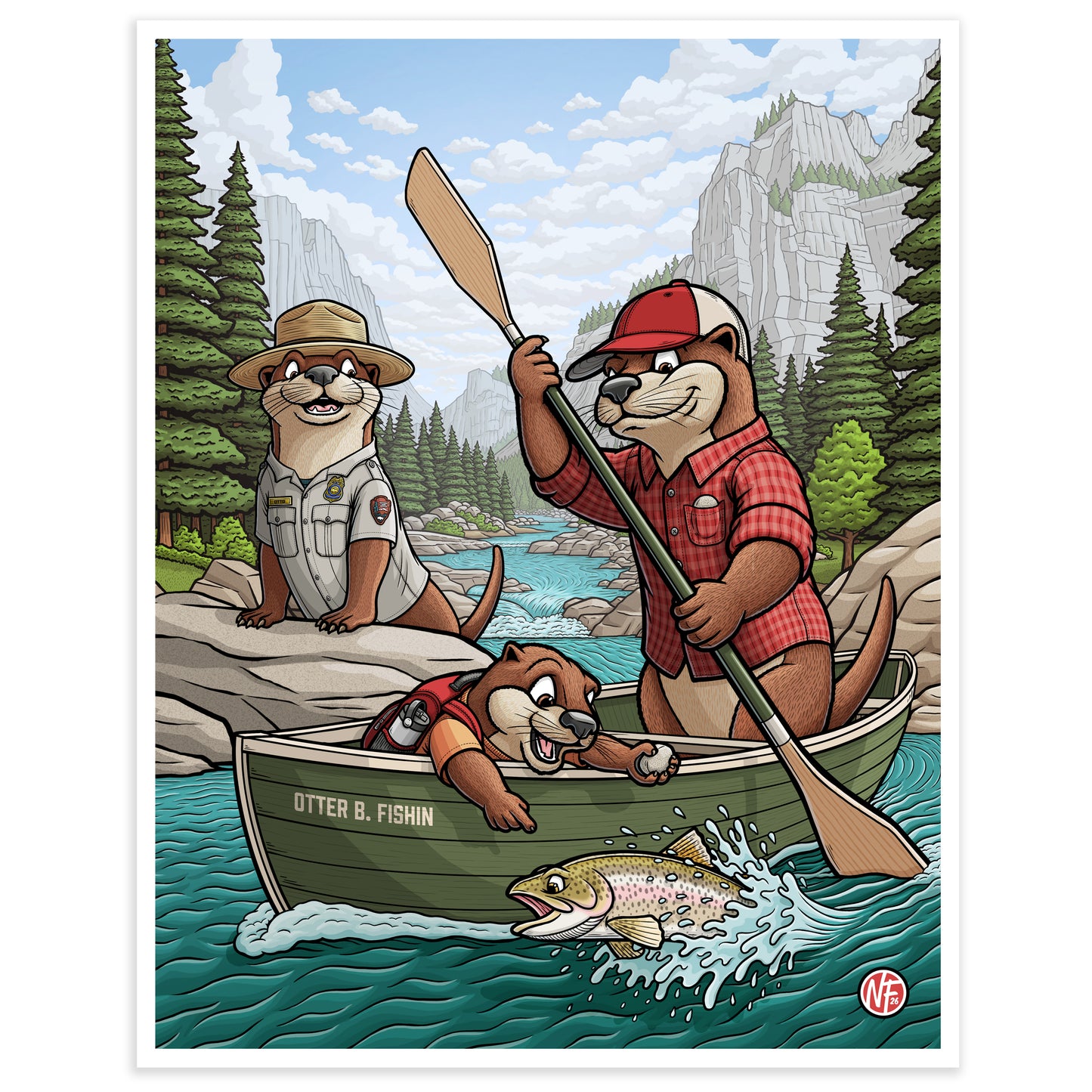 "Otter B. Fishin" Limited Edition Print
