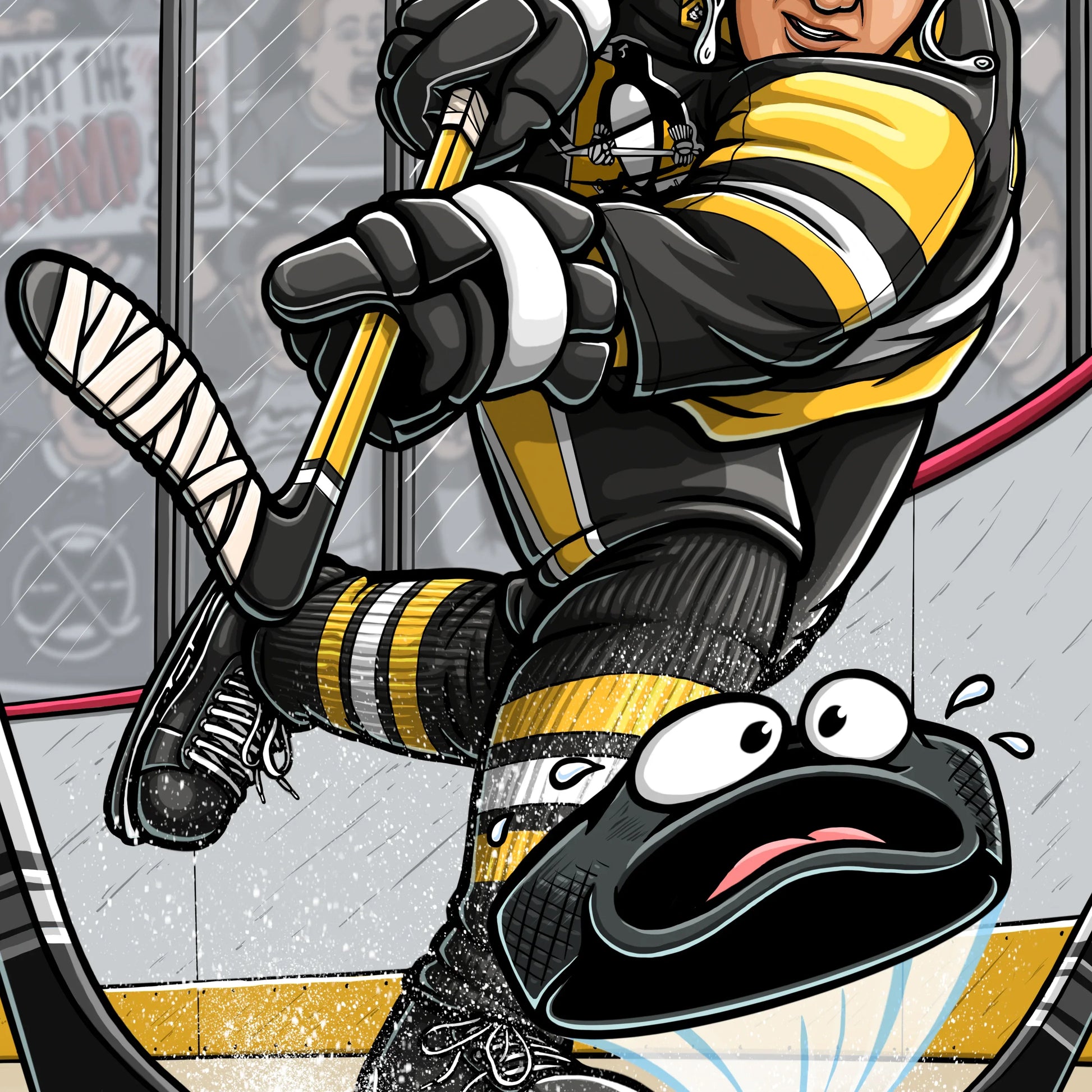 "Penguins" Hockey Limited Edition Print - Nick Fasnacht Illustration & Design
