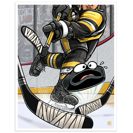 "Penguins" Hockey Limited Edition Print - Nick Fasnacht Illustration & Design
